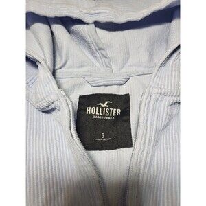 Hollister Cropped Corduroy Jacket Baby Blue Small